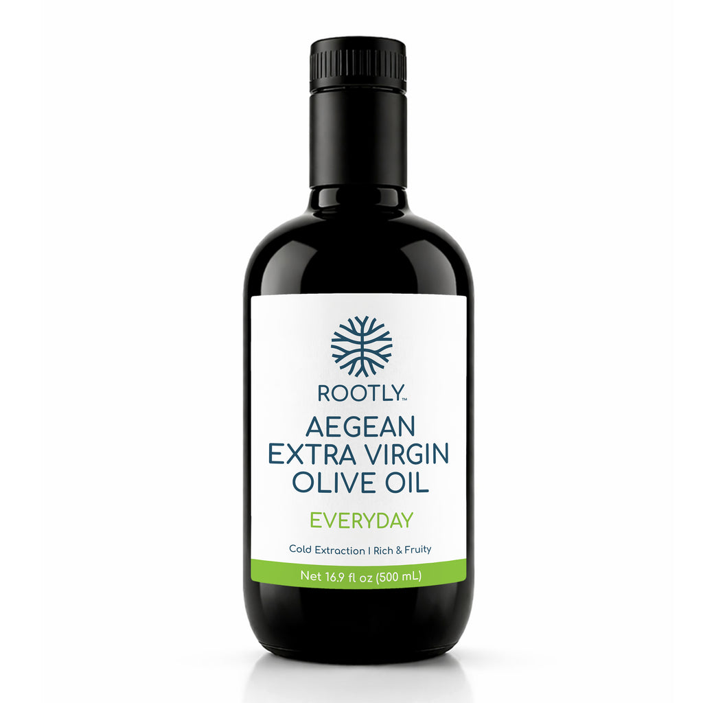 ROOTLY Aegean Extra Virgin Olive Oil, Cold Pressed, Rich & Fruity, Everyday
