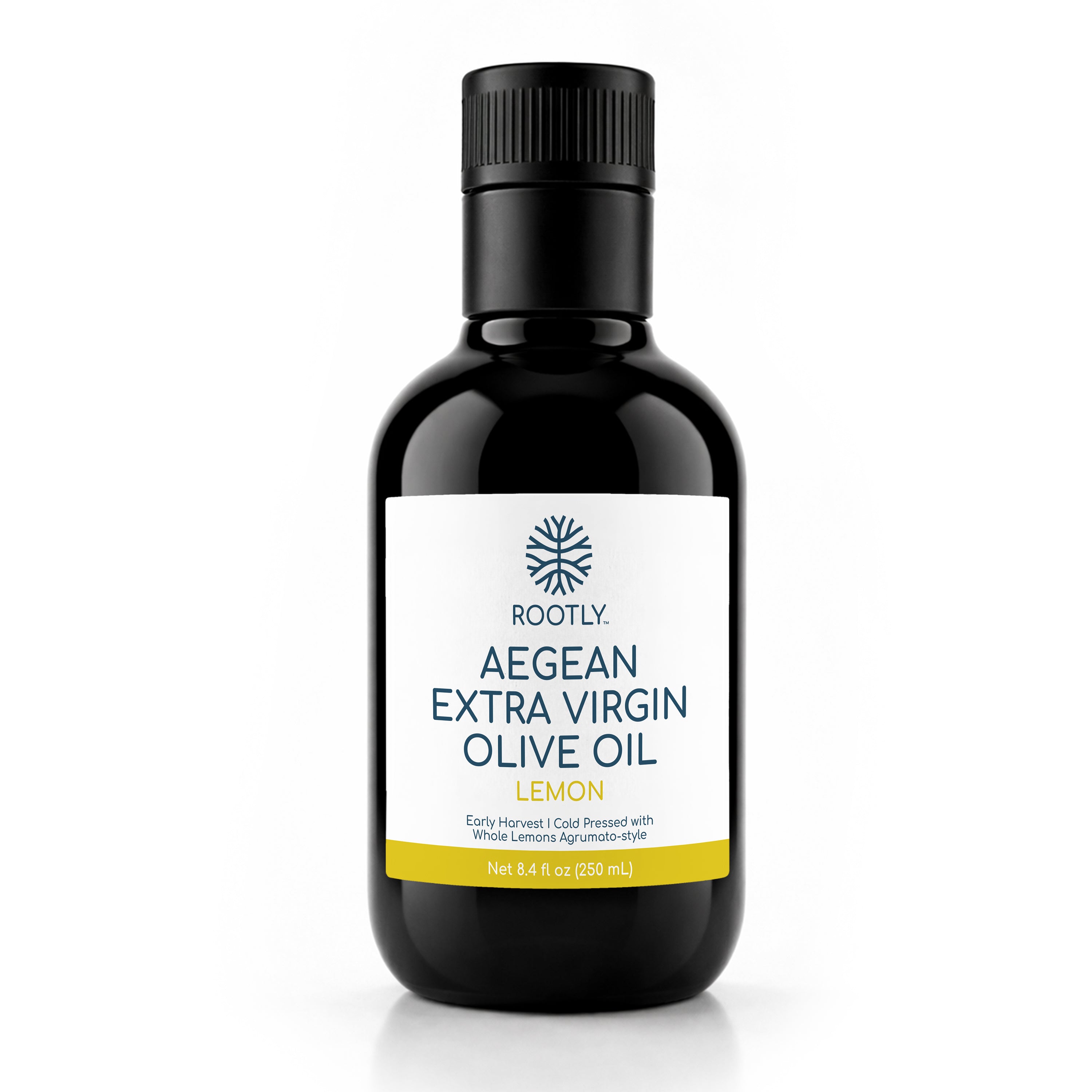 ROOTLY Aegean Early Harvest Extra Virgin Olive Oil, Cold Pressed with Lemon