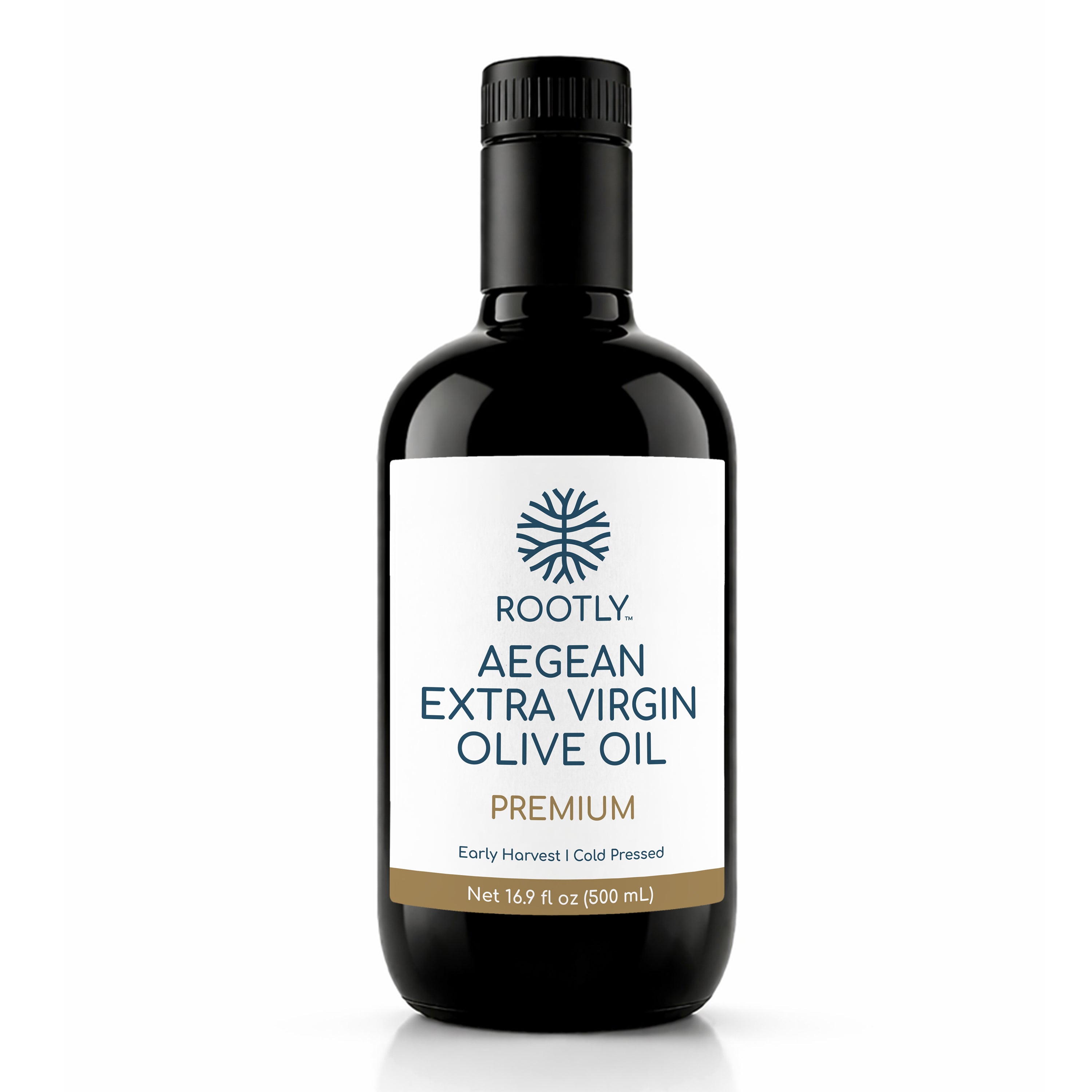 ROOTLY Aegean Early Harvest Extra Virgin Olive Oil, Cold Pressed, Premium