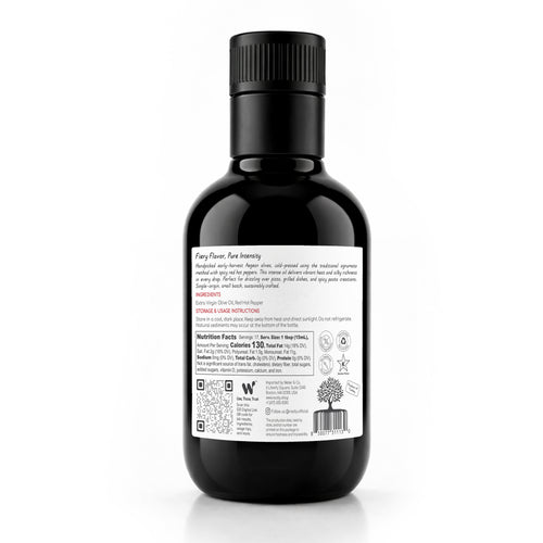 ROOTLY Aegean Early Harvest Extra Virgin Olive Oil, Cold Pressed with Red Hot Pepper