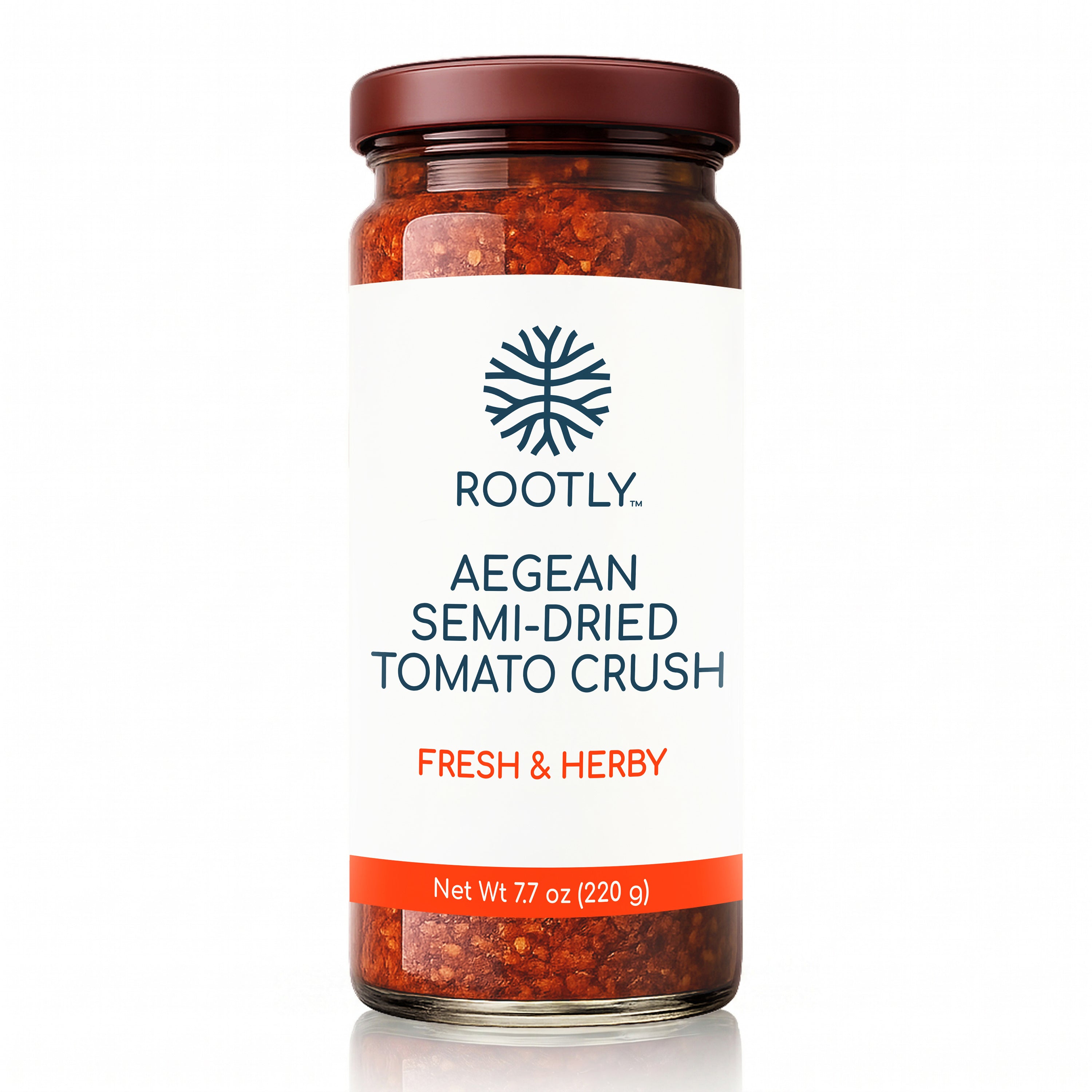 ROOTLY Aegean Semi-Dried Tomato Crush in Extra Virgin Olive Oil, Fresh & Herby